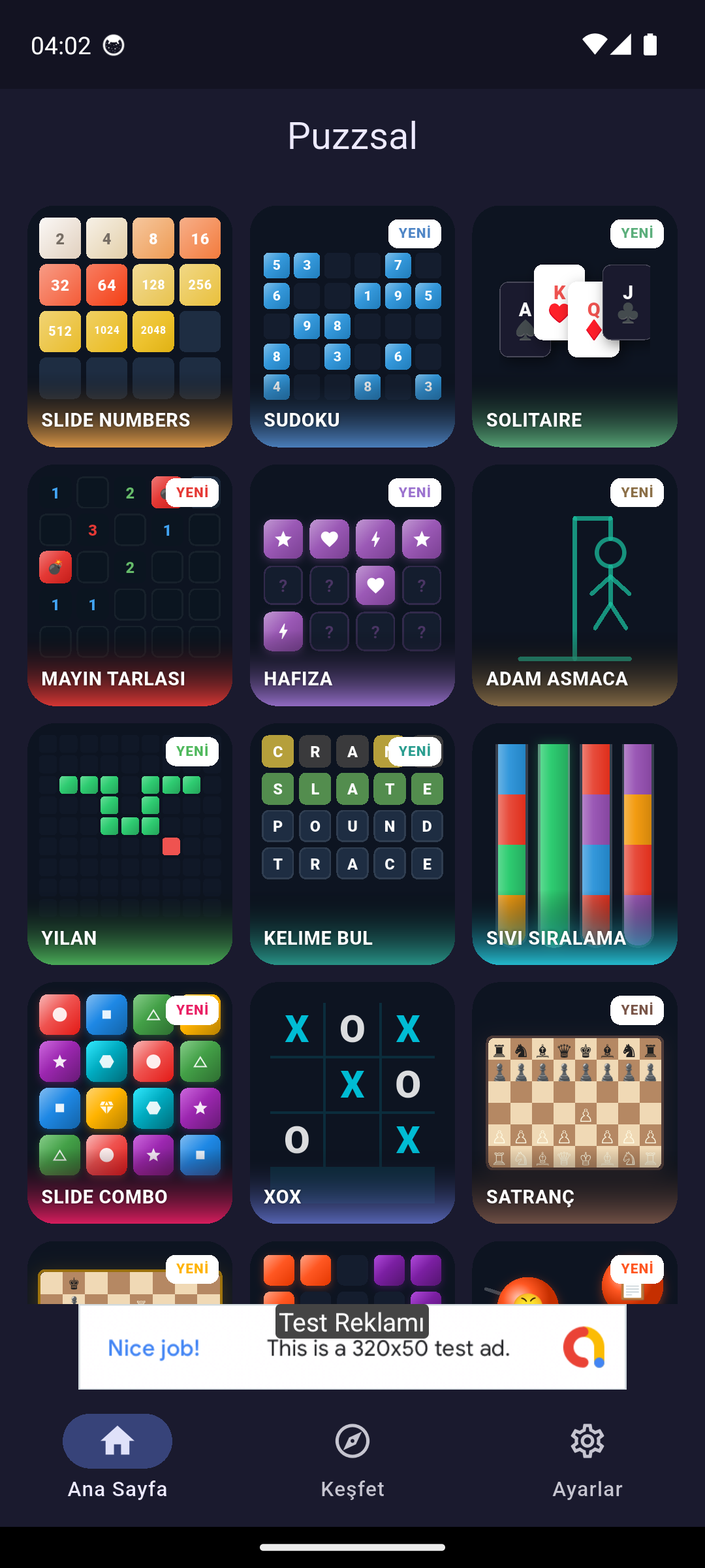 Puzzsal home screen