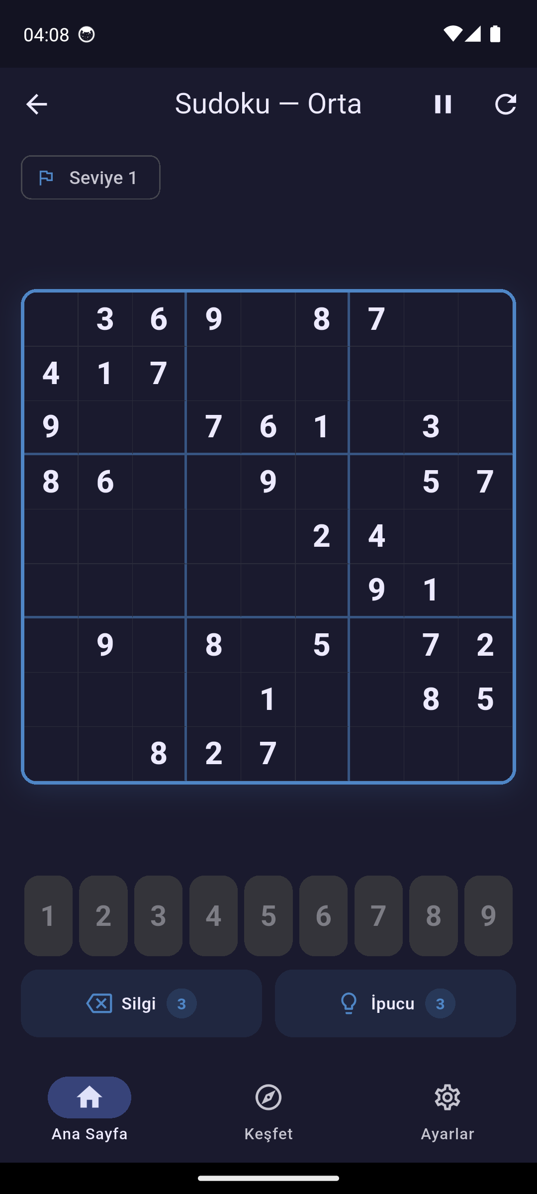 Sudoku game